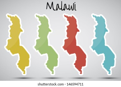 stickers in form of Malawi