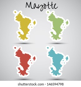 stickers in form of Mayotte