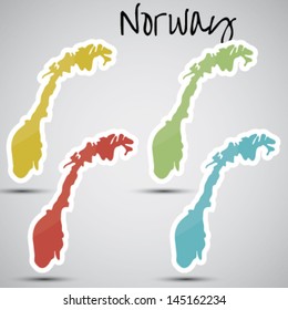 stickers in form of Norway