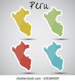 stickers in form of Peru