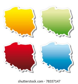 stickers in form of Poland