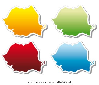 stickers in form of Romania