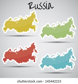 stickers in form of Russia