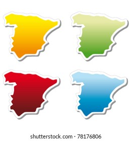 stickers in form of Spain