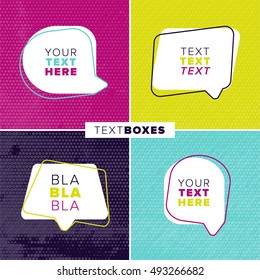 Stickers in form of speech bubble illustration.
