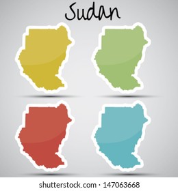 stickers in form of Sudan