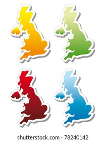 stickers in form of United Kingdom