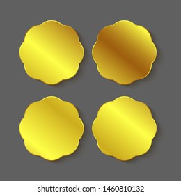 Stickers icons gold empty decor