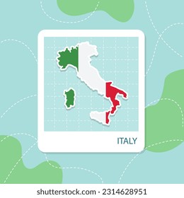 Los stickers de Italia mapean con patrón de bandera en el marco.