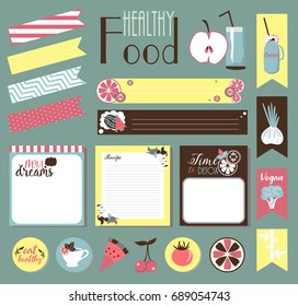 Stickers and labels for notebook and planner