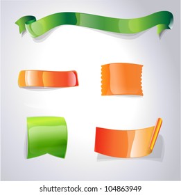 Stickers, labels And Ribbons, Isolated On White Background, Vector Illustration