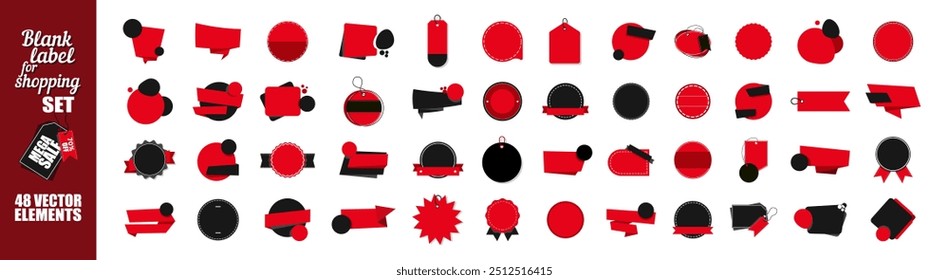 Pegatinas etiquetas etiquetas Vector. Colección de diseño de elementos para etiqueta y logotipo. Insignias en estilo plano. 