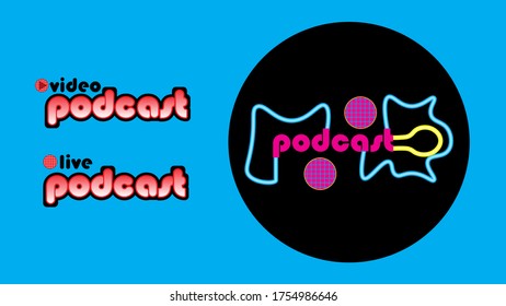 stickers for live broadcast podcasts, and video podcasts