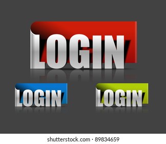 stickers for login design element, vector illustration