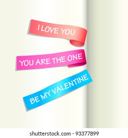 Stickers with Love Phrases