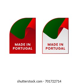 Stickers Made in Portugal. Vector illustration.