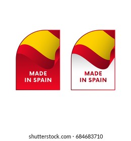 Stickers Made in Spain. Vector illustration.