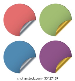 Stickers with metallic backs Stickers with metallic backs