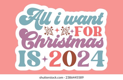 Stickers ,New Year EPS Bundle , Single Designs