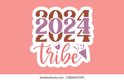 Stickers ,New Year EPS Bundle , Single Designs