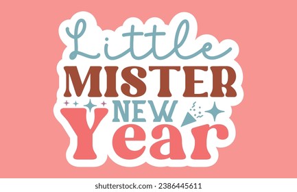 Stickers ,New Year EPS Bundle , Single Designs
