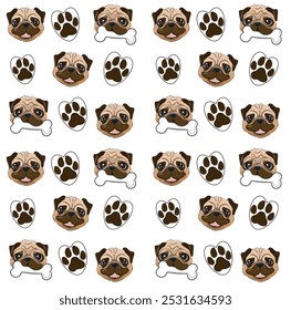 stickers for notepad, stickers for social networks, paw, footprint, dog footprint, pug emotions
pug, pug, dog, happy pug, happy dog, character, sticker, social network