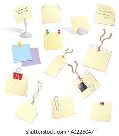Stickers, notes and badges for office