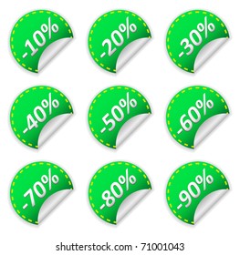 Stickers with numbers vector illustration
