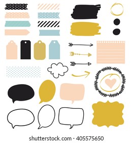 Stickers for organized your planner. Template for planner, scrapbooking, wrapping, wedding invitation, notebooks