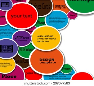 Stickers paper infographics, vector illustration for your business presentations,odern design template.