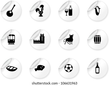 Stickers with portuguese icons