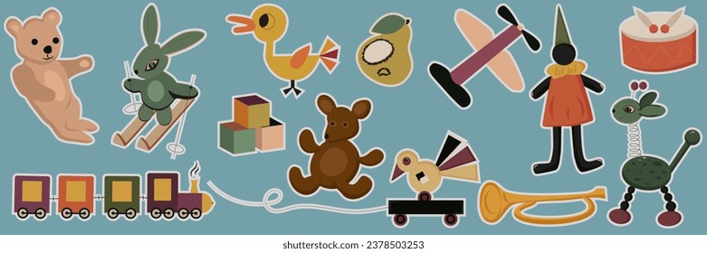 stickers, presents, gift, dog, teddy, kid, animals, rabbit, joy, train,ski,hare, rabbit,bag,chicken,bear,clown, cube,giraffe, drum, trumpet,plane,