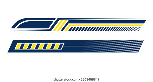 Stickers for racing cars  motorcycles. Yellow stripes for tuning.