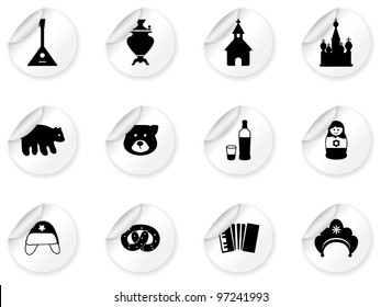 Stickers with russian icons