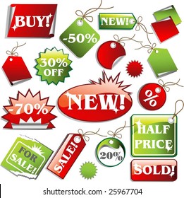 Etiquetas y etiquetas de venta