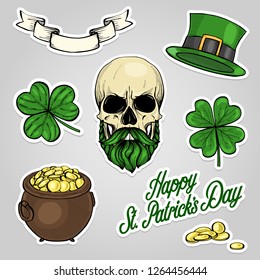 Stickers set for Saint Patricks Day