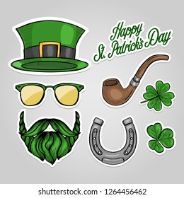 Stickers set for Saint Patricks Day