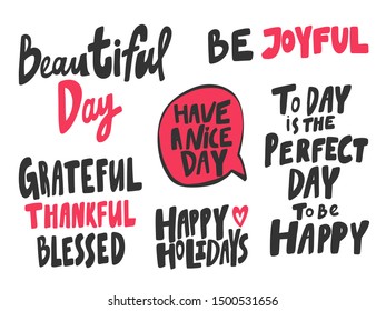 Stickers set for social media post. Vector hand drawn illustration design. Bubble pop art style. Good for poster, t shirt print, card, wallpaper, notebook, blog or video cover, posters