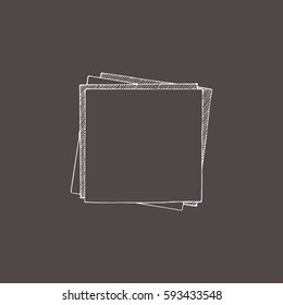 Stickers. Sheets for notes. Hand drawn vector illustration. Doodle, sketch style.
