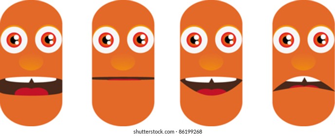 Stickers with smiles