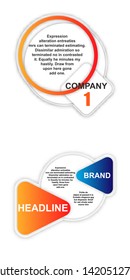 Stickers of speech bubbles color set with shadows. Acronyms and abbreviations. Vector Illustration