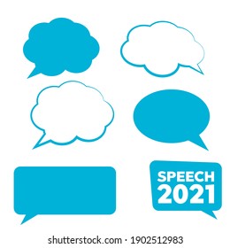 Stickers of speech bubbles vector. Cloud bubble speech for communication 