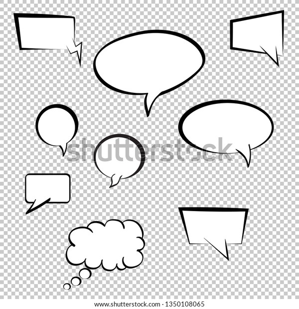 Stickers Speech Bubbles Vector Illustration Isolated Stock Vector ...