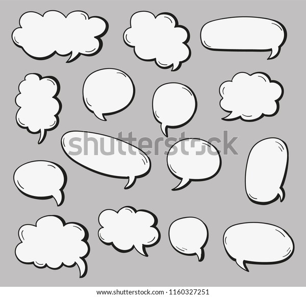 Stickers Speech Bubbles Vector Set Stock Vector (Royalty Free ...