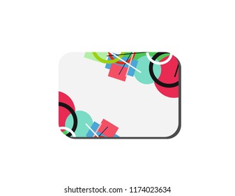 Stickers square colored shapes