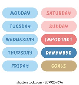 Stickers and sticky notes, to do list for all purposes