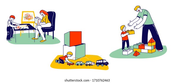 Stickers with summer objects. Set with ice cream, flip flop, hat and cocktail  in cute cartoon style. Vector illustration for seasonal designs and labels