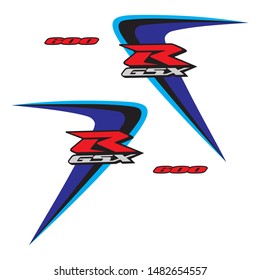 stickers Suzuki GSX-R600 logo vector motoreplica