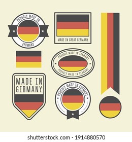 Stickers, tags and labels with Germany flag - badges