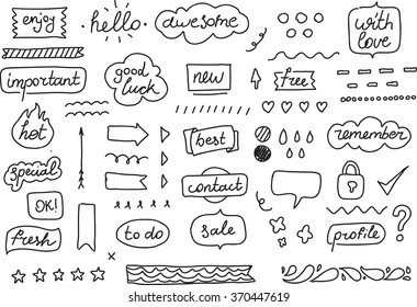 Stickers Tags Your Planner Journal Blog Stock Vector (Royalty Free ...